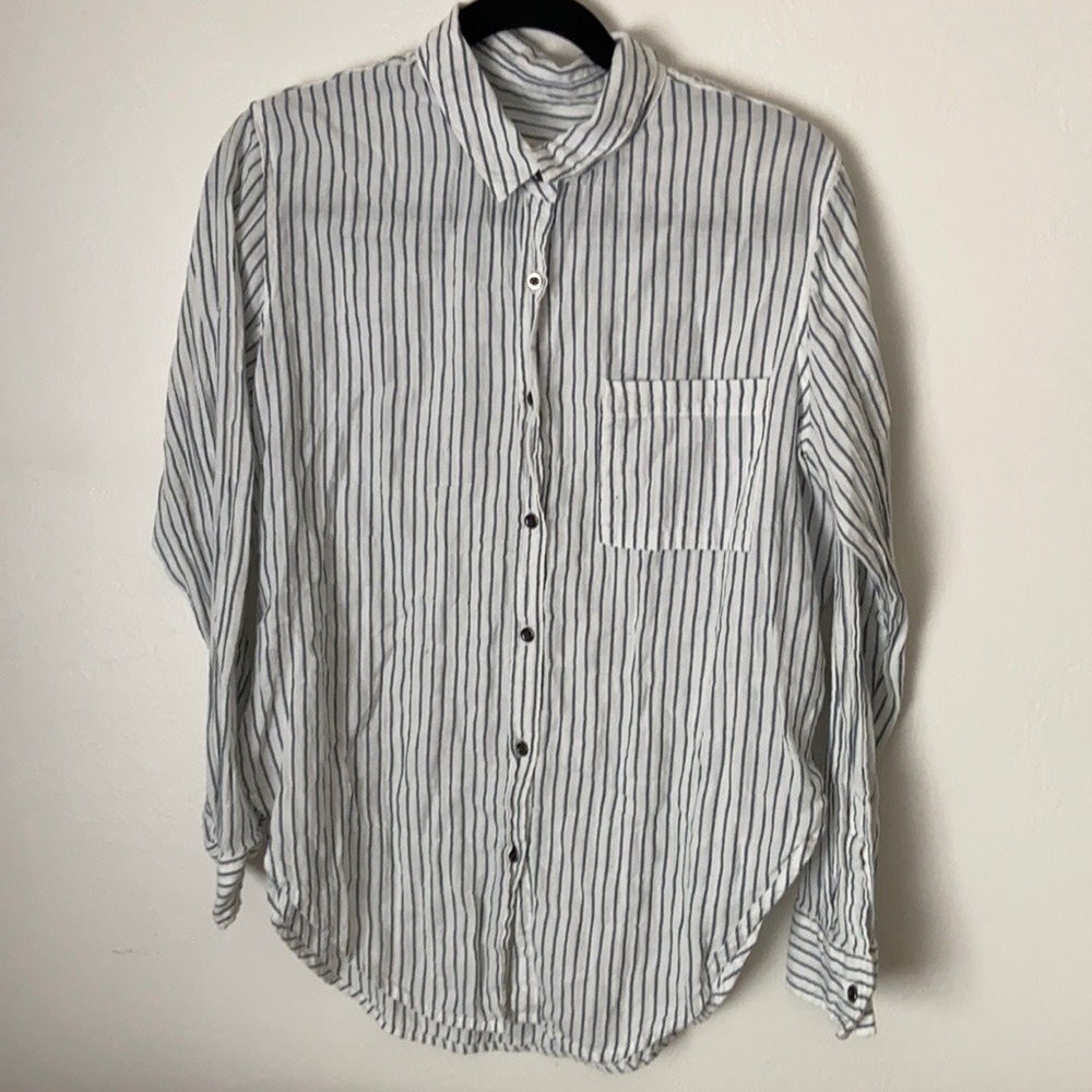 Stripe button down blouse